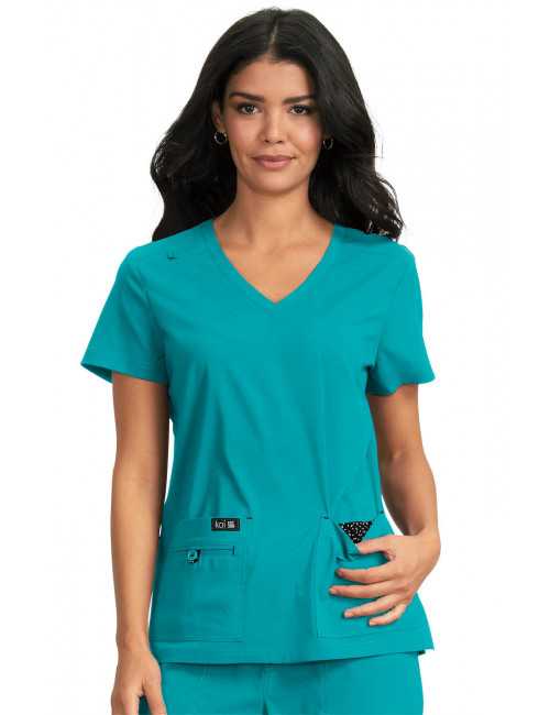 Mujer de blusa médica Koi "Becca", colección "Koi basics" (373-)