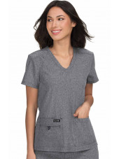 Blouse médicale Femme Koi "Becca", collection "Koi Basics" (373-) gris chiné vue face