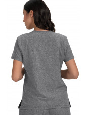 Blouse médicale Femme Koi "Becca", collection "Koi Basics" (373-) gris chiné vue dos