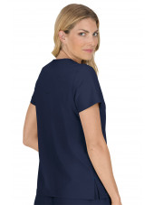 Blouse médicale Femme Koi "Becca", collection "Koi Basics" (373-) bleu marine vue dos