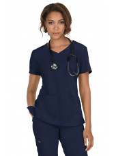 Blouse médicale Femme "Katie" Koi, collection "Koi Basics" (374-) bleu marine vue face