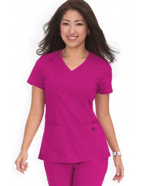 Blouse médicale Femme "Katie" Koi, collection "Koi Basics" (374-) corail vue face