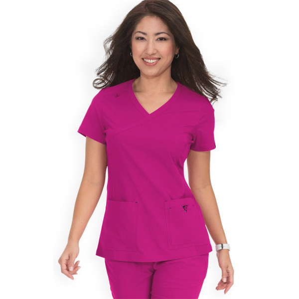 Blouse médicale Femme "Katie" Koi, collection "Koi Basics" (374-) azalée vue face