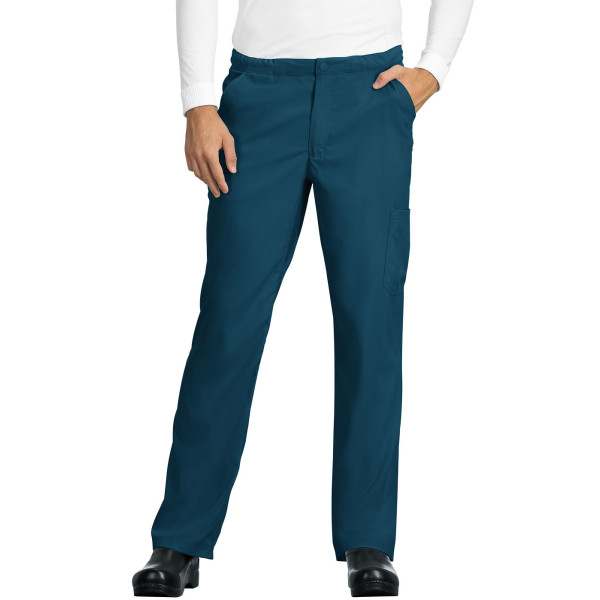 Pantalon médical Homme Koi "Discovery", collection "Koi Lite" (606-) vert caraibe face