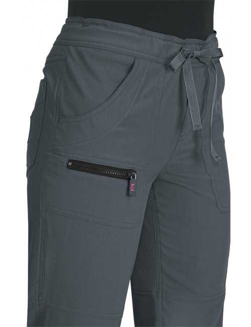 Pantalon médical Femme Koi "Peace", collection "Koi Lite" (721-) gris détail