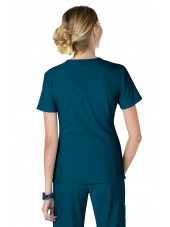 Blouse médicale Femme Koi "Serenity", collection Koi Lite (317-) vert caraibe vue dos