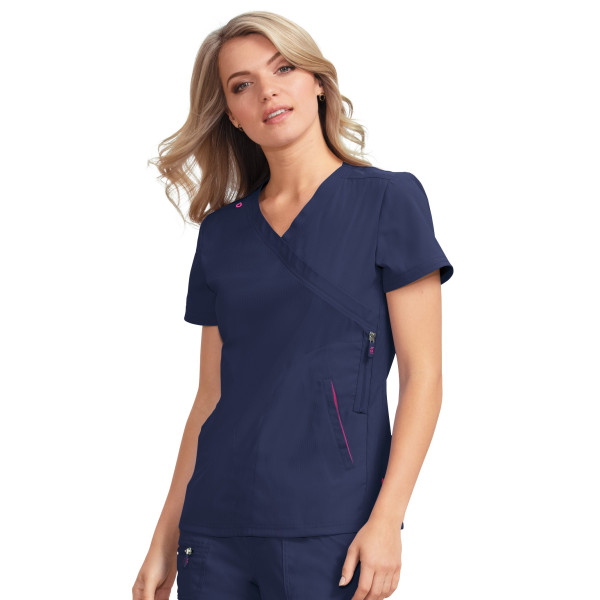 Blouse médicale Femme Koi "Philosophy", collection "Koi Lite" (316-) bleu marine face