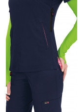 Blouse médicale Femme Koi "Philosophy", collection "Koi Lite" (316-) bleu marine vue détail