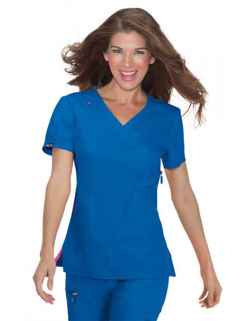Blouse médicale Femme Koi "Philosophy", collection "Koi Lite" (316-) bleu royal vue face