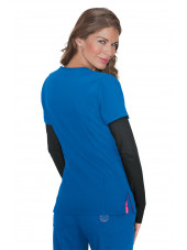 Blouse médicale Femme Koi "Philosophy", collection "Koi Lite" (316-) bleu royal vue dos