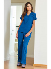 Blouse médicale Femme Koi "Philosophy", collection "Koi Lite" (316-) bleu royal vue modele