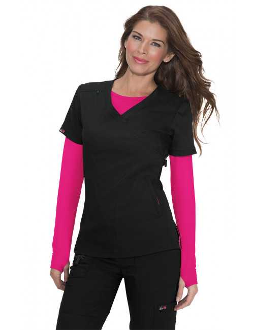 Blouse médicale Femme Koi "Philosophy", collection "Koi Lite" (316-) noir vue face