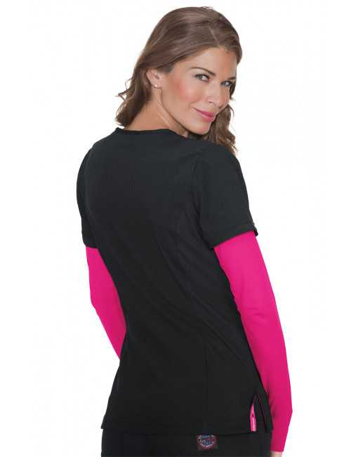 Blouse médicale Femme Koi "Philosophy", collection "Koi Lite" (316-) noir vue dos