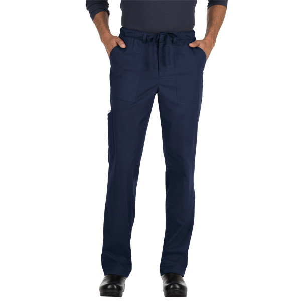 Pantalon médical Homme Koi "Ryan", collection "Koi Stretch" (604-) bleu marine face