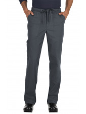 Pantalon médical Homme Koi "Ryan", collection "Koi Stretch" (604-) gris anthracite face
