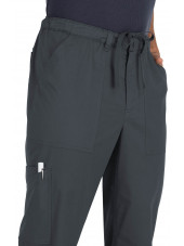 Pantalon médical Homme Koi "Ryan", collection "Koi Stretch" (604-) gris anthracite détail