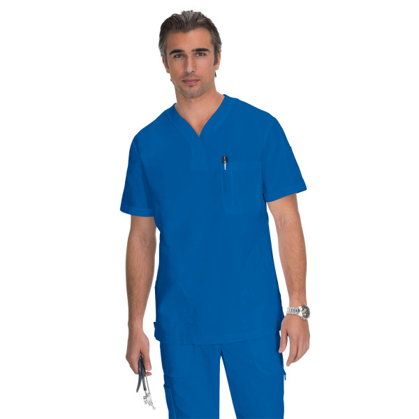 Blouse médicale Homme Koi "Jason", collection "Koi Classics" (654) bleu royal vue face