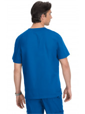 Blouse médicale Homme Koi "Jason", collection "Koi Classics" (654) bleu royal vue dos