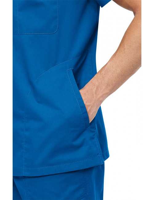 Blouse médicale Homme Koi "Jason", collection "Koi Classics" (654) bleu royal vue détail