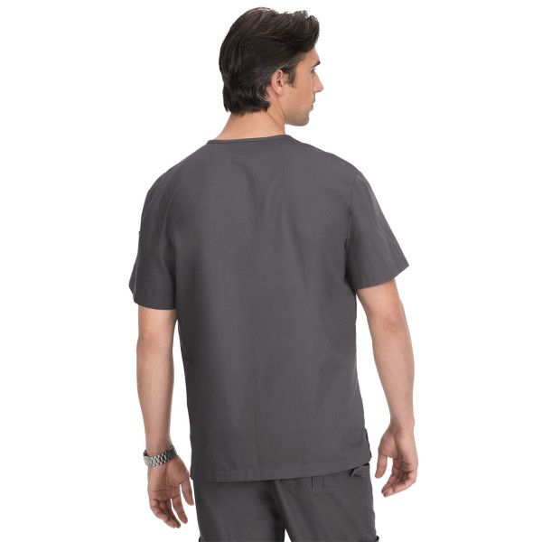 Blouse médicale Homme Koi "Jason", collection "Koi Classics" (654) gris anthracite vue dos