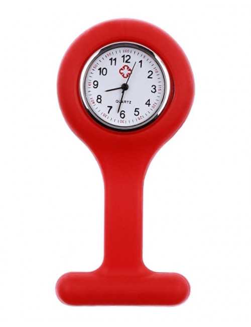 Montre Infirmière Silicone Rouge