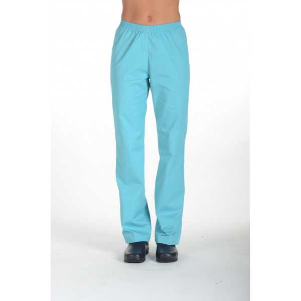 Pantalones médicos blancos, unisex, cintura elástica, Camille Lavandie (078WHW)