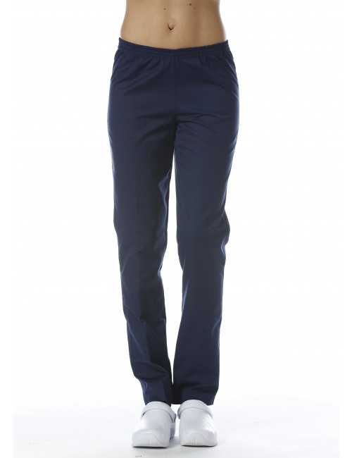 Pantalon Médical Bleu marine, Unisexe, Taille élastique, Camille Lavandie (078COM)