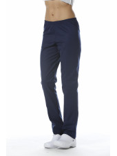Pantalon Médical Bleu marine, Unisexe, Taille élastique, Camille Lavandie (078COM) coté