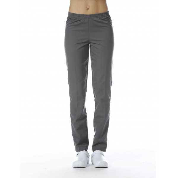 Pantalones médicos grises, unisex, cintura elástica, Camille Lavandie (078VGR)