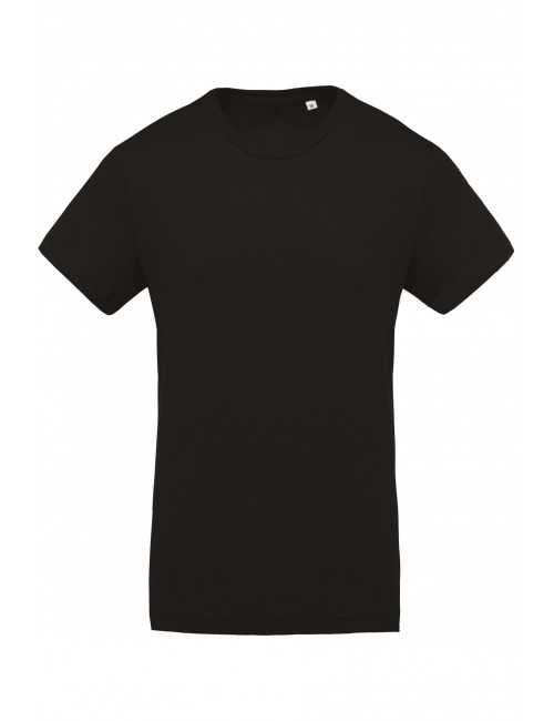 T-shirt coton BIO col rond homme KARIBAN (K371) noir
