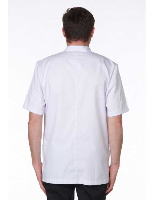 White medical blouse with snaps, Unisex, Wash 60 degrees (CH14)