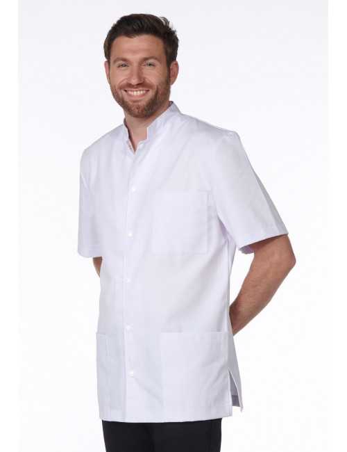 Blusa médica blanca con botones de presión, Unisex, Lavado 60 grados (CH14)
