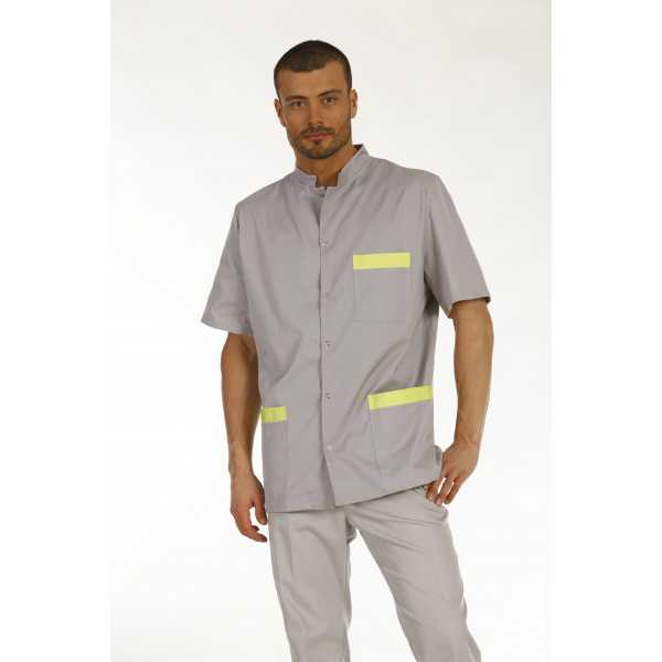 Blouse médicale, Bicolore pression, CMT collection "classic" (007)