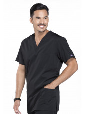 Blouse médicale Homme, 3 poches, Cherokee Workwear Originals (4876) noir vue coté
