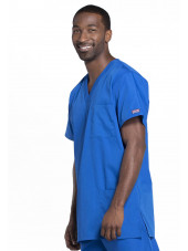 Blouse médicale Homme, 3 poches, Cherokee Workwear Originals (4876) bleu royal gauche
