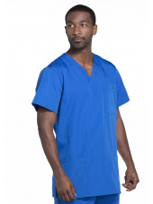Blouse médicale Homme, 3 poches, Cherokee Workwear Originals (4876) bleu royal droite