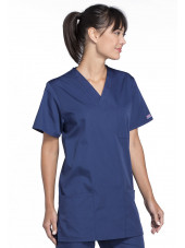 Blouse médicale Femme, 3 poches, Cherokee Workwear Originals (4876) bleu marine gauche