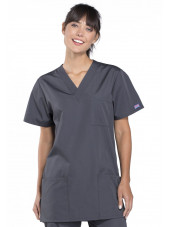 Blouse médicale Femme, 3 poches, Cherokee Workwear Originals (4876) gris anthracite face