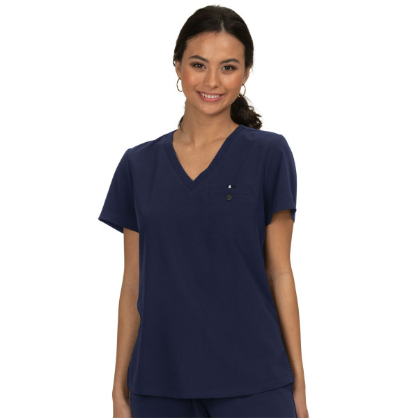 Blouse médicale Femme Koi "Prête à travailler", collection Koi Next Gen (1010) bleu marine face