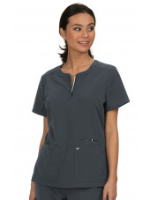 Blouse médicale Femme Koi "Retour à l'action", collection Koi Next Gen (1009) gris anthracite face