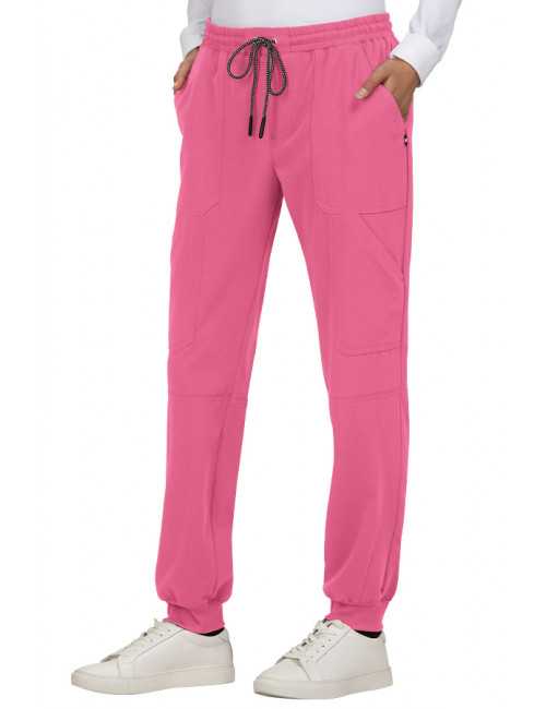 Pantalon médical Femme Koi "Ondes positives", collection Koi Next Gen (740) rose face