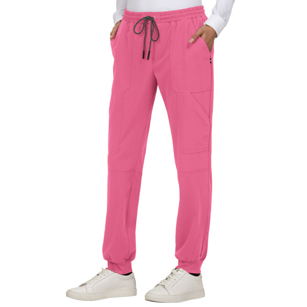 Pantalon médical Femme Koi "Ondes positives", collection Koi Next Gen (740) rose face