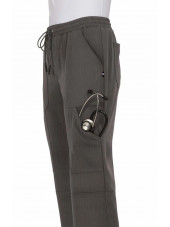 Pantalon médical Femme Koi "Ondes positives", collection Koi Next Gen (740) gris chiné détail