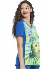 Bata médica original para mujer "Pocahontas", colección Tooniforms Disney (TF637)