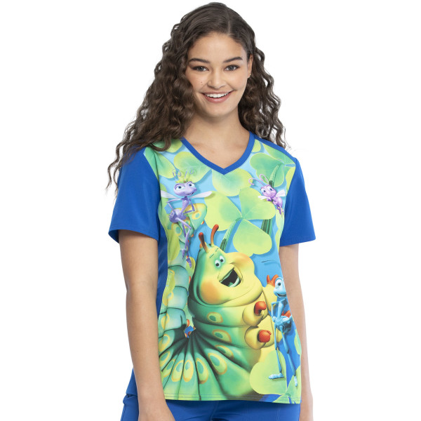 Blouse médicale originale Femme "1001 Pattes", Collection Tooniforms Disney (TF637) vue face