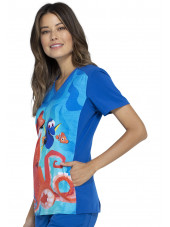 Blouse médicale originale Femme "Némo", Collection Tooniforms Disney (TF637) vue droite
