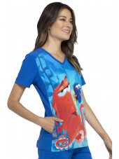 Blouse médicale originale Femme "Némo", Collection Tooniforms Disney (TF637)
