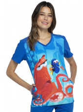 Blouse médicale originale Femme "Némo", Collection Tooniforms Disney (TF637)