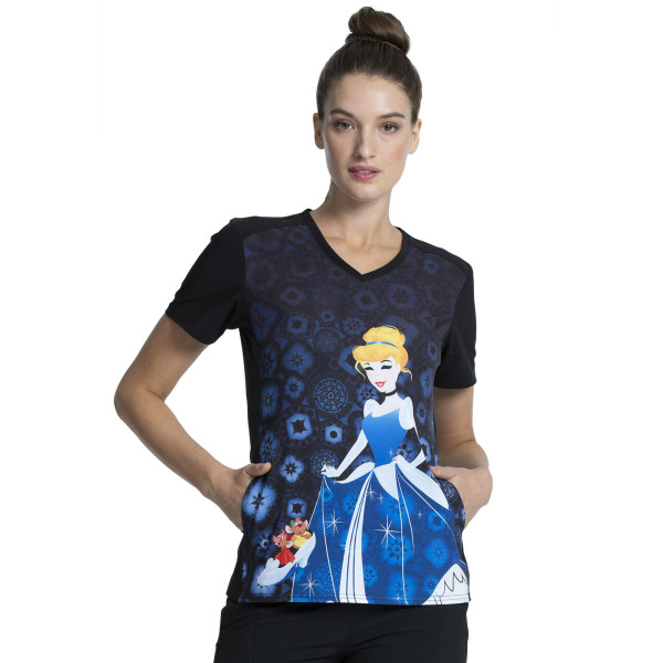 Blouse médicale originale Femme "Cendrillon", Collection Tooniforms Disney (TF637) vue face