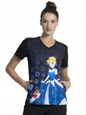 Blouse médicale originale Femme "Cendrillon", Collection Tooniforms Disney (TF637)